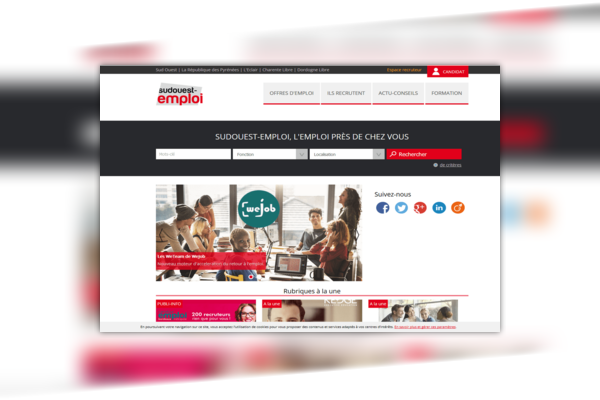 Employment in southwest of France  Sud Ouest Emploi  Jobboard Finder